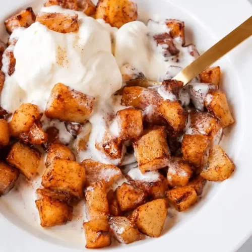 entrée Air fryer apples served as a healthy snack ready in 15 minutes