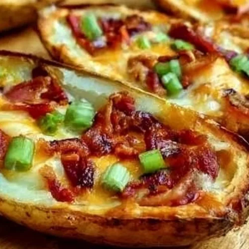 Accueil 2 Loaded Potato Skins – Crispy Cheesy Bacon Appetizer